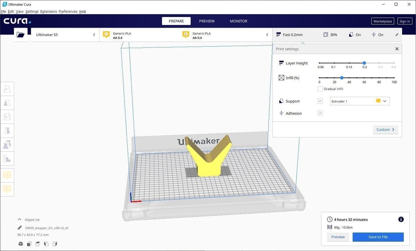 Bow stop yacht roller boat trailer 2 Inch for 3d print cnc  3D Print 270917