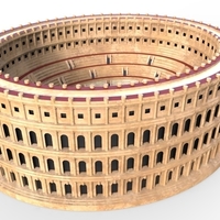 Amphitheatre of El Jem 238 AD (Tunisian Colosseum) - Restituion - Thumbnail 1