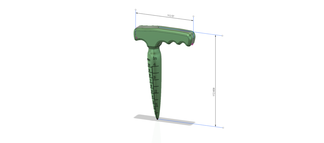 Dibber Digging Hole Tool Garden professional 3d-print and cnc 3D Print 271076