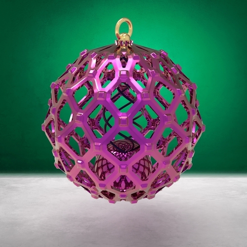Christmas Ball - Diamond Mesh 3D Print 271079
