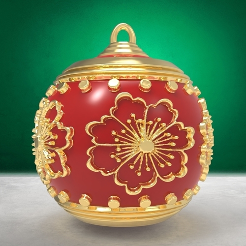 Christmas Ball - Deluxe Floral Carousel 3D Print 271098