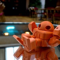 Small Mini Maker Faire Robot Action Figure 3D Printing 2711