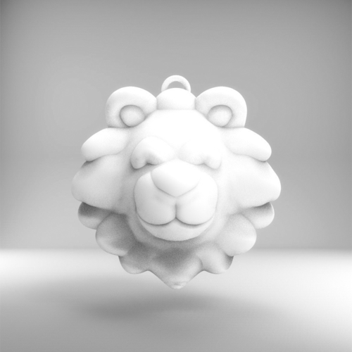 Christmas Ball - Christmas Lion 3D Print 271106