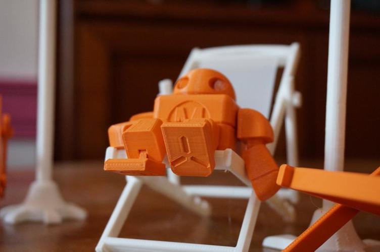 Mini Maker Faire Robot Action Figure 3D Print 2712