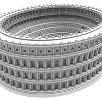 Amphitheatre of El Jem 238 AD (Tunisian Colosseum) - Restituion - Thumbnail 4