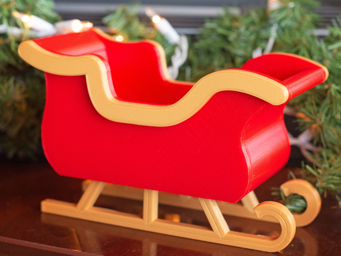 Christmas Sleigh Decor/Planter 3D Print 271237