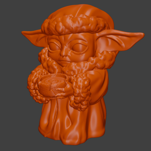 Baby Yoda Santa 3D Print 271261