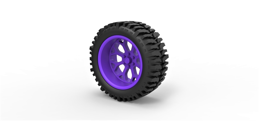 Diecast offroad wheel for lifted trucks