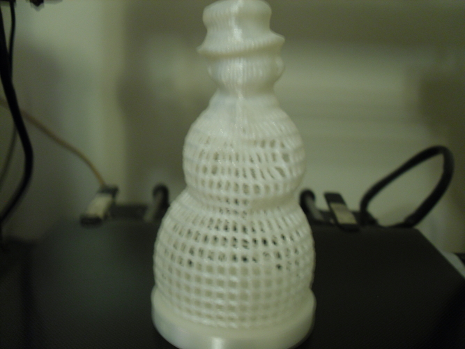 Voronoi or wire effect snowman 3D Print 271275