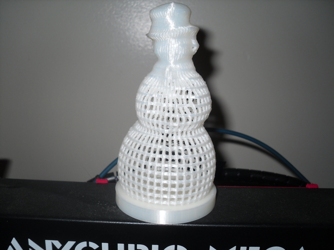 Voronoi or wire effect snowman 3D Print 271278