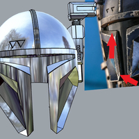 Small The Mandalorian Paz Vizsla Heavy infantry helmet UPDATED 3D Printing 271339