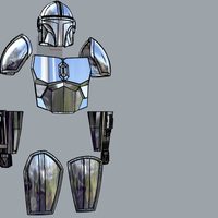 Full Beskar armor from The Mandalorian UPDATED 3D print model - Thumbnail 10