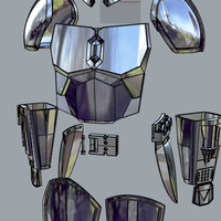 Full Beskar armor from The Mandalorian UPDATED 3D print model - Thumbnail 14