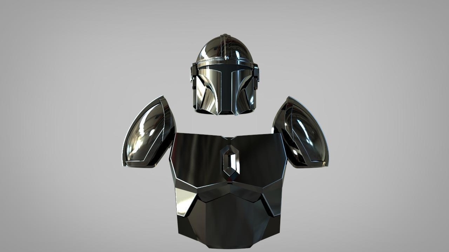 Full Beskar armor from The Mandalorian UPDATED 3D print model