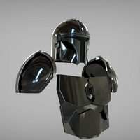 Full Beskar armor from The Mandalorian UPDATED 3D print model - Thumbnail 22