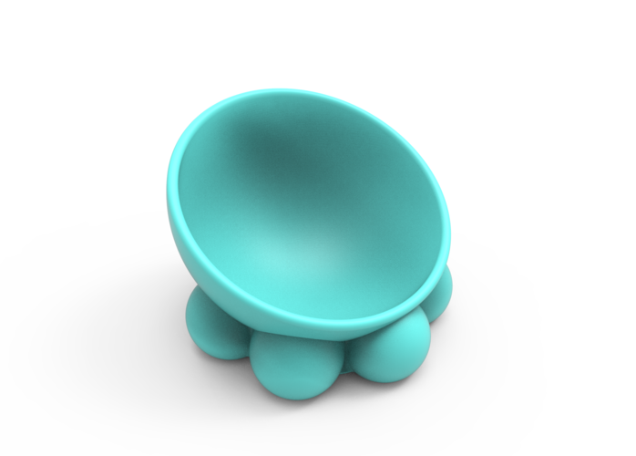 Cute Pet Food Bowl Easy to Print 3D Print 271400