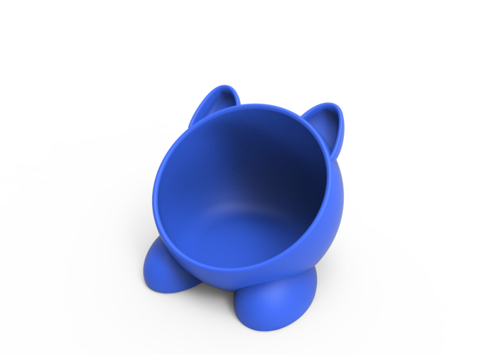 Cute Pet Food Bowl Easy to Print 3D Print 271402