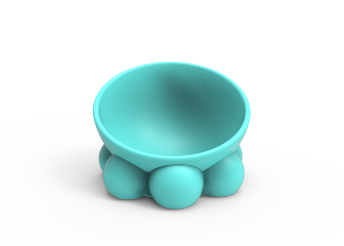 Cute Pet Food Bowl Easy to Print 3D Print 271403