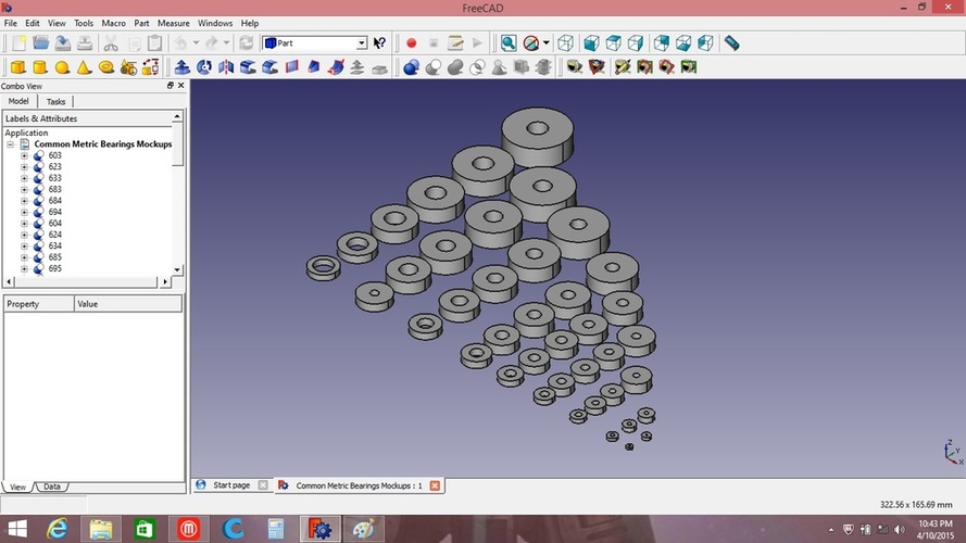 Common Metric Bearings Mockups 3D Print 27148