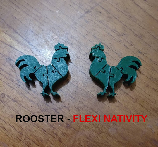 Flexi Rooster - Nativity Collection - Gallo 3D Print 271490