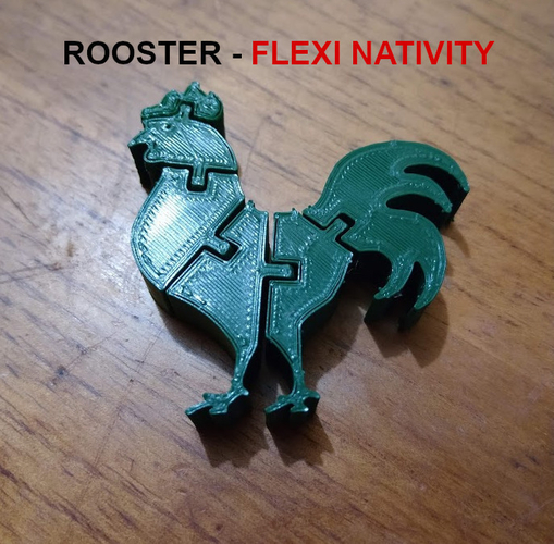 Flexi Rooster - Nativity Collection - Gallo 3D Print 271492