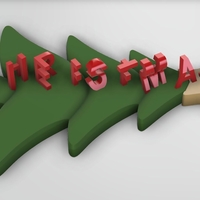 Small Merry Christmas Illusion Word Gift 3D Printing 271533