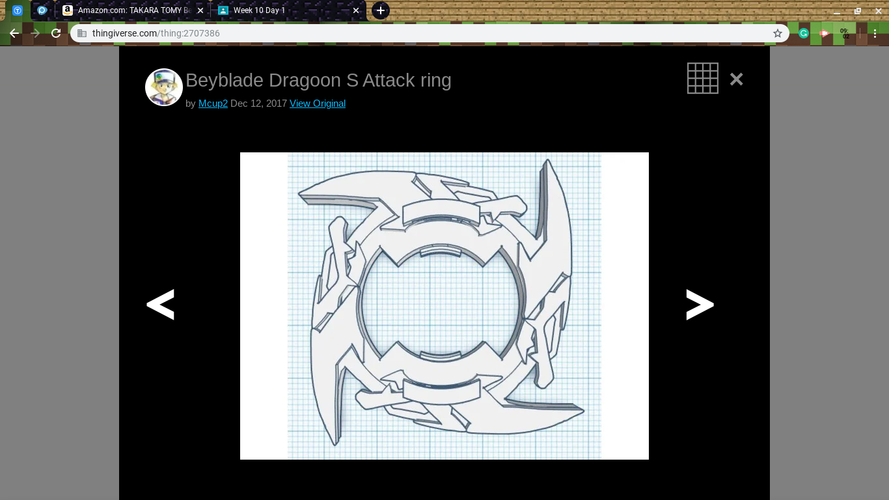 Beyblade Dragoon S Attack ring 3D Print 271540