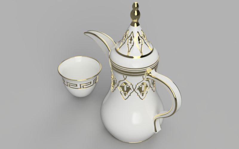Arabic Coffee Pot and Cup