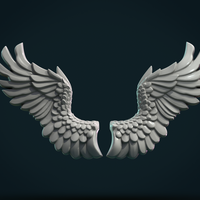 Small Wings Relief 3D Printing 271769