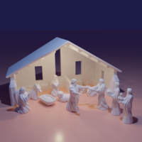 Small Christmas nativity 3D Printing 271830