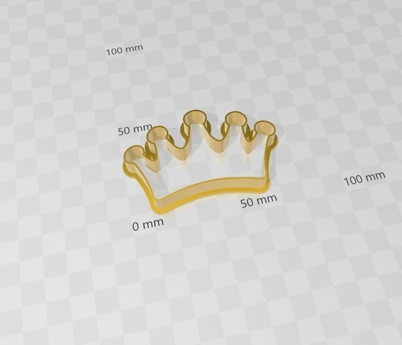 princess crown, corona princesa, molde cookies cutter 3D Print 272005