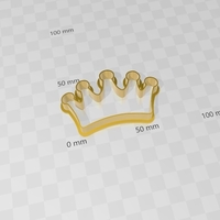 Small princess crown, corona princesa, molde cookies cutter 3D Printing 272005