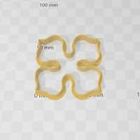 Small Roseta Silueta cookies cutter 3D Printing 272014