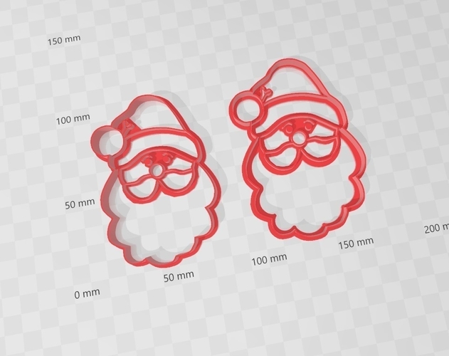 Santa claus, papa noel cookies cutter 3D Print 272035