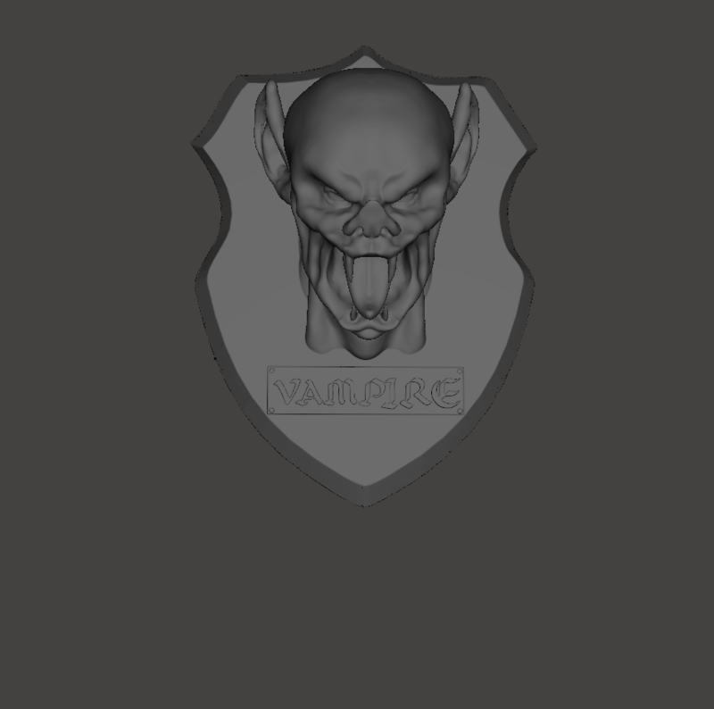 Mounted Vampire head