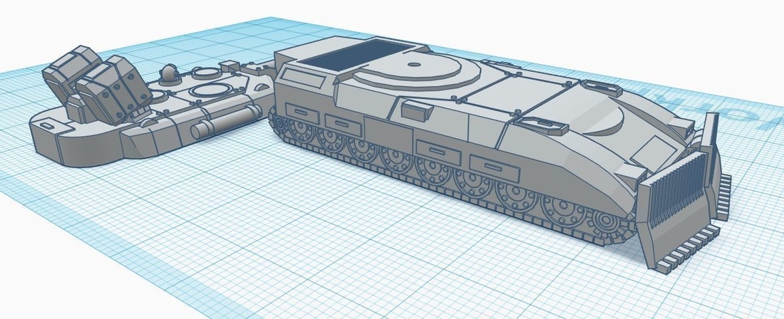 Super Leopard Command Tank - Old Earth Resistance - 10mm 3D Print 272060