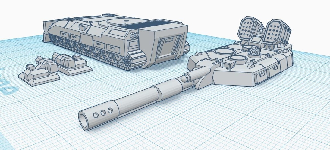 Super Leopard Command Tank - Old Earth Resistance - 10mm 3D Print 272061