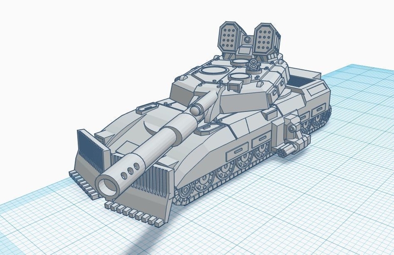 Super Leopard Command Tank - Old Earth Resistance - 10mm 3D Print 272076