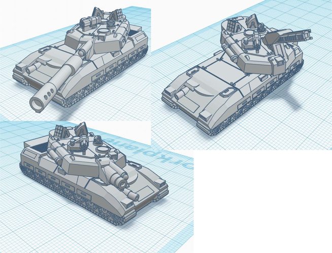Leopard Battle Tank - Old Earth Resistance - 10mm 3D Print 272086