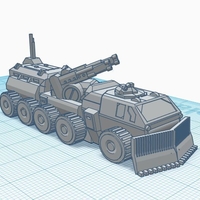 Small "Helga" Assault Bus - Old Earth Resistance - 10mm 3D Printing 272138