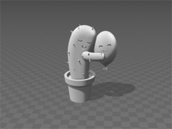 huggin cactus 3D Print 272277