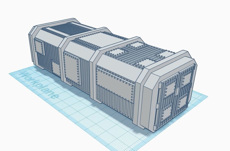 28mm scale Cargo Container  3D Print 272286