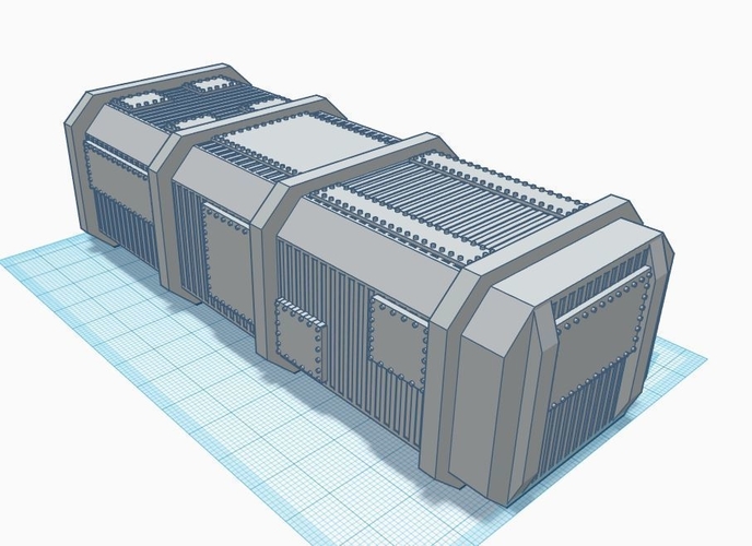 28mm scale Cargo Container  3D Print 272288