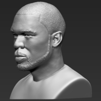 50 Cent bust 3D printing ready stl obj formats - Thumbnail 4