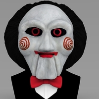 Small Billy the Puppet from Saw bust ready for full color 3D printing 3D Printing 272429