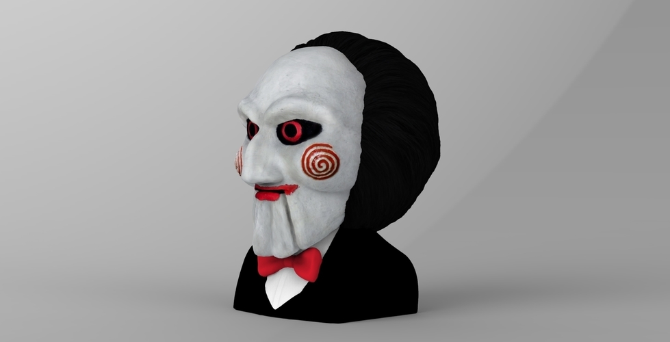 Billy the Puppet from Saw bust ready for full color 3D printing 3D Print 272431