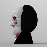 Billy the Puppet from Saw bust ready for full color 3D printing - Thumbnail 4