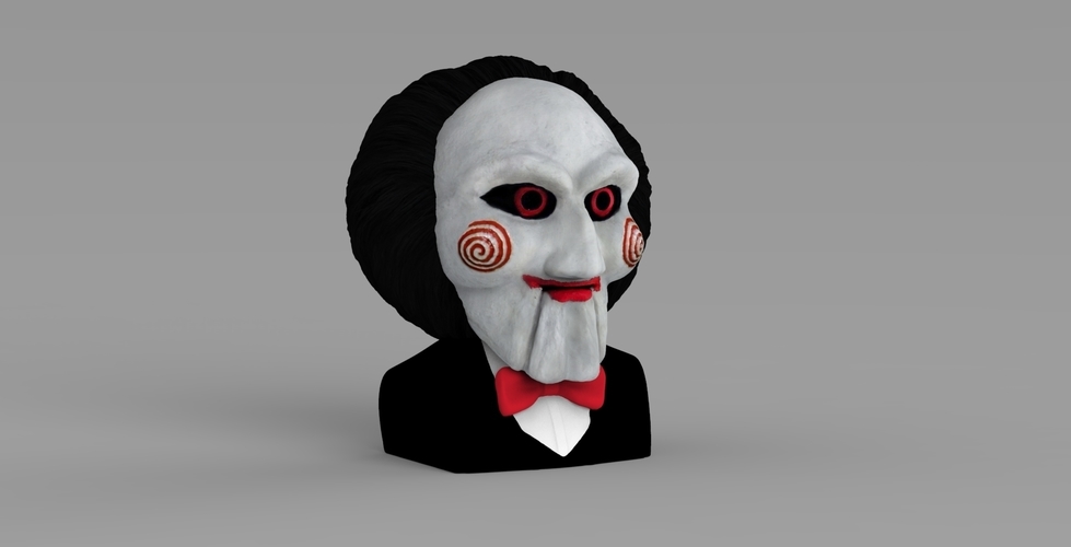 Billy the Puppet from Saw bust ready for full color 3D printing 3D Print 272433