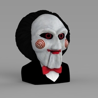 Billy the Puppet from Saw bust ready for full color 3D printing - Thumbnail 5