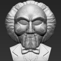 Billy the Puppet from Saw bust ready for full color 3D printing - Thumbnail 8